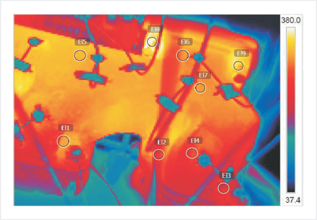 Thermal Mapping of Exhaust Manifold